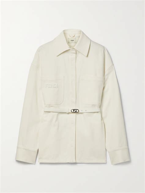 fendi white jacket|Fendi denim jacket women's.